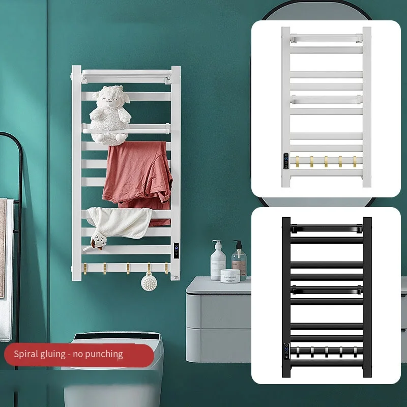 رف المناشف الكهربائية ترموستات قضيب تعليق المناشف الساخنة مع الموقت رف منشفة المبرد الكهربائي الدافئ