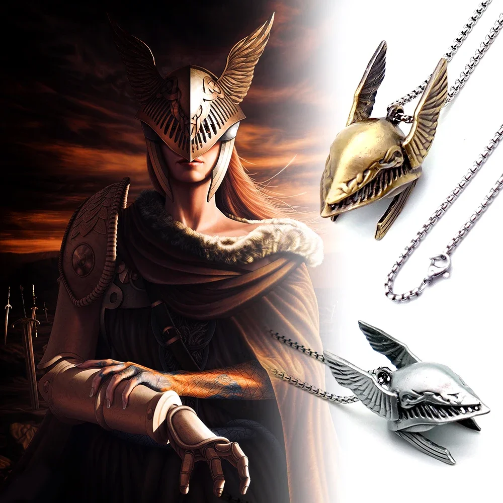 Game Necklace Blade of Miquella Malenia Helmetl Necklaces Valkyrie Jewelry Pendant Chain Choker Collares Gift