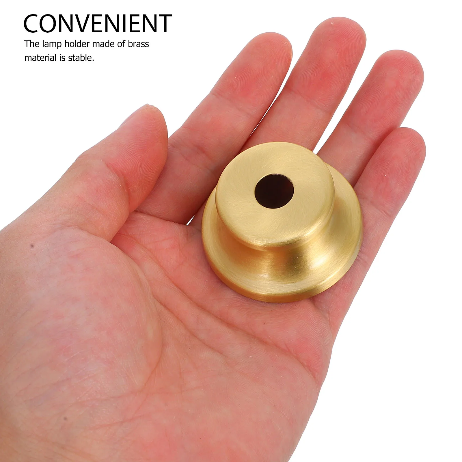 

Brass Holder Cup E27 Socket Finial for Shade Durable Copper Light Base Fitting Table Lamp Accessory Metal Lamp Cup Cover