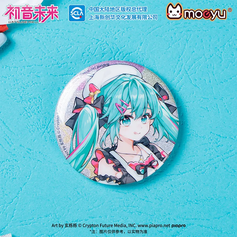 Original Moeyu Hatsune Miku Badge Anime Badges Vocaloid Cosplay Brooches Cute Cartoon Accessories for Bag Gift