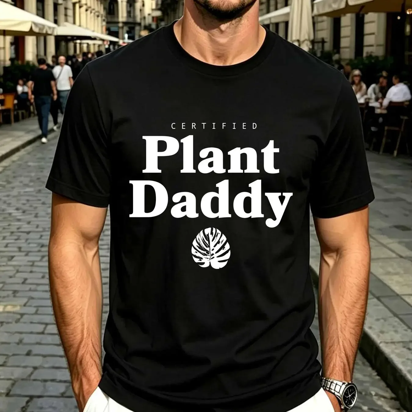 washed T Shirt CERTIFIED PLANT DADDY PAPI POWER PARENTHOOD vintage Washed graphic Top For Everyday Wear Soft Unisex Breathable
