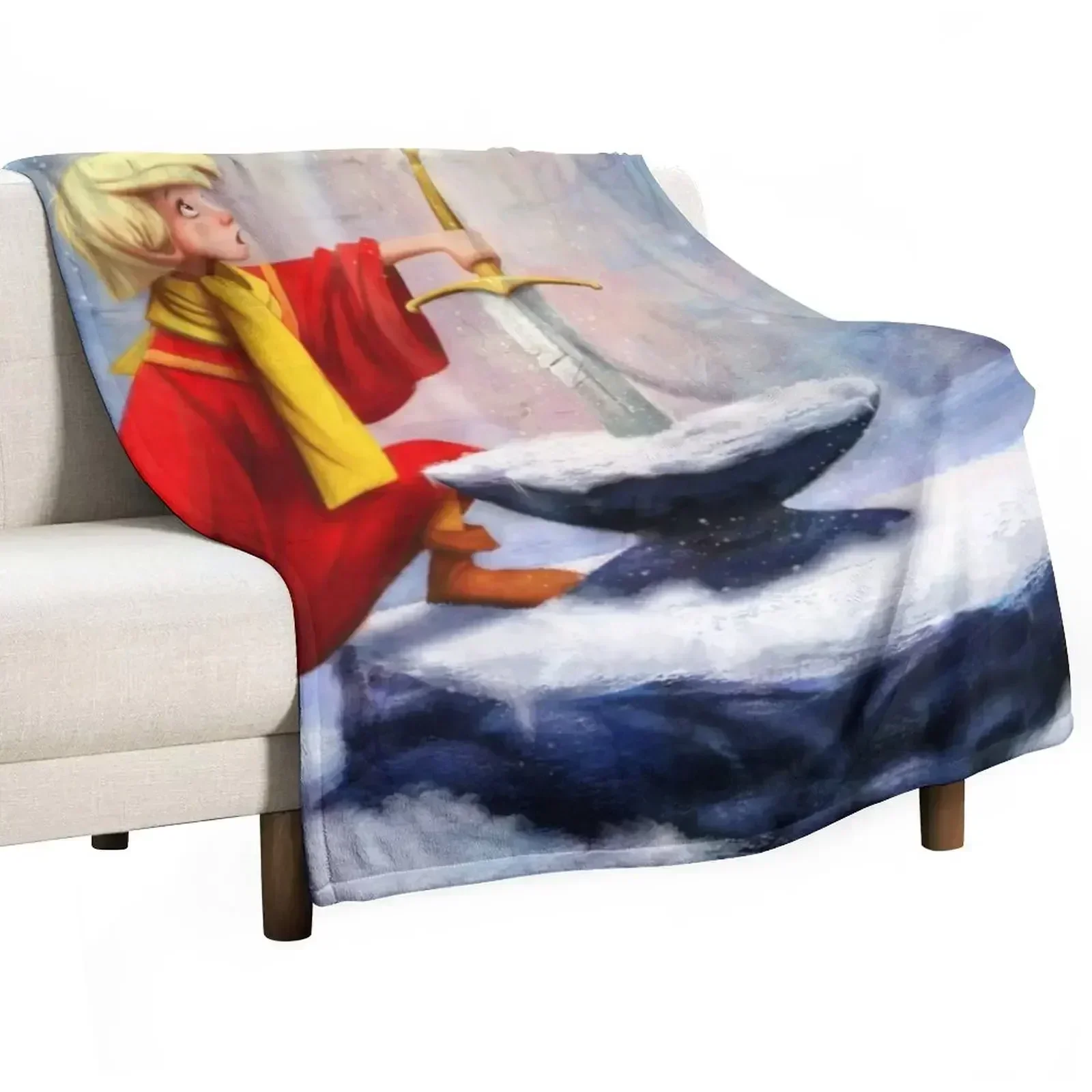 Sword in the Stone Throw Blanket Comforter Hairy Blankets For Bed Sofa Throw Weighted Shaggy Blankets