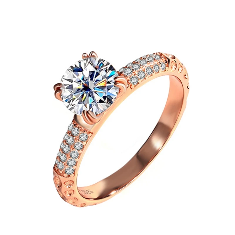SEMNI GRA Certified 1.0CT Moissanite Diamond Ring for Women 925 Sterling Silver Powerful Band Fine Jewelry Birthday Gift Ruby