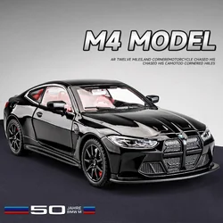 Alloy 1:24 Scale BMW M4 Sport Car Model Simulation Diecast Toy Vehicle Collection Home Decor Children Boy Birthday Gift Toy Car