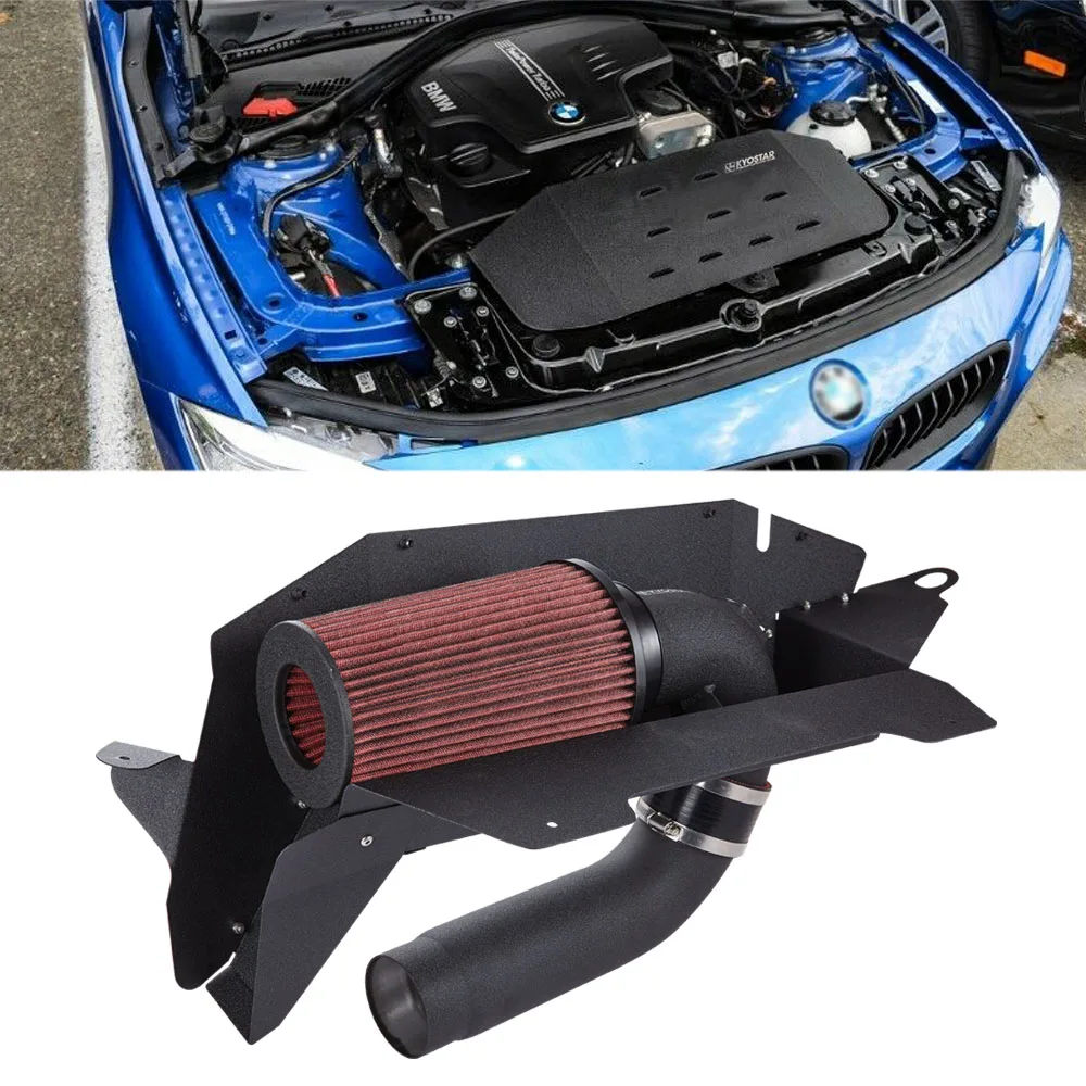 for bmw F30 320i 2.0T N20 Turbo Car Engine Black Aluminum Cold Air Intake Pipe System Kit, Kyostar Cool F30 Air Intake