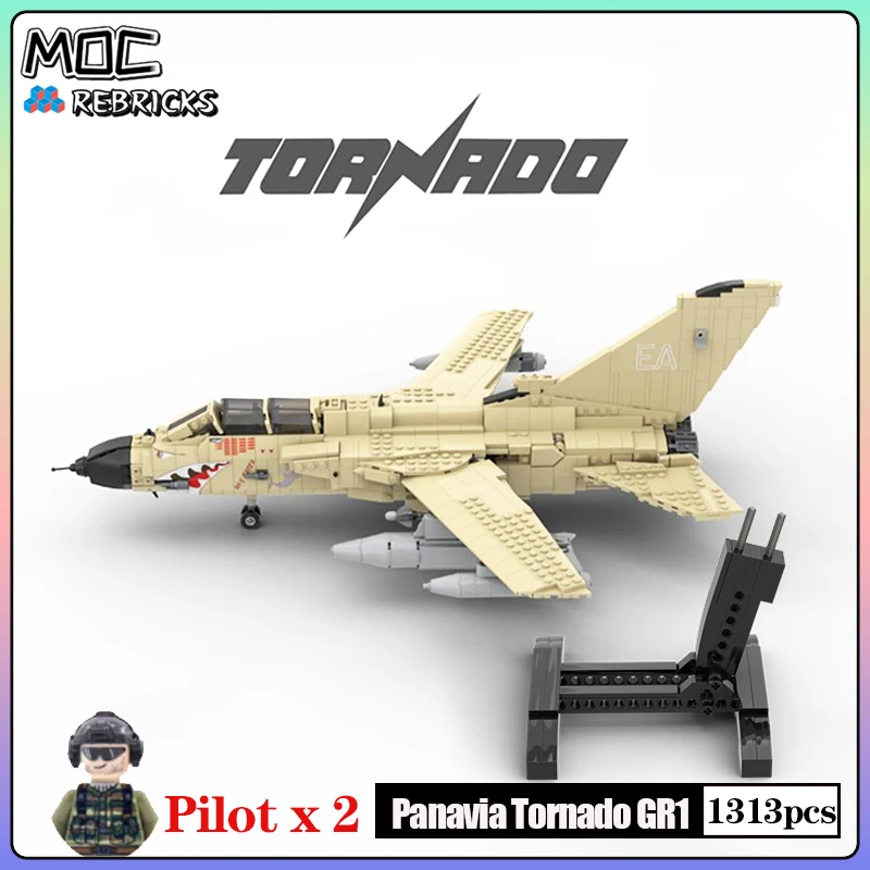 Military MOC RAF Panavia Tornado GR1 Variable Wing Fighter Bombers Building Blocks Model Suit DIY Boys'Toys Christmas Gifts