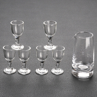 7pcs Wine Glasses  Set 100ml Wine Dispenser + 6pcs Shot Glass 10ml/12ml/15ml Transparent Cups Set with Gift Box Drinkware Cups
