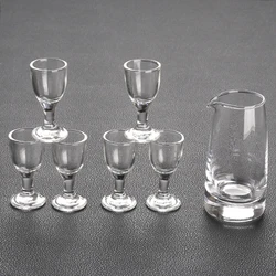 7pcs Wine Glasses  Set 100ml Wine Dispenser + 6pcs Shot Glass 10ml/12ml/15ml Transparent Cups Set with Gift Box Drinkware Cups