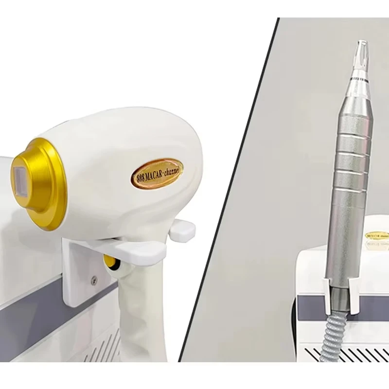 2-in-1プロフェッショナルダイオードレーザー808Nm 755Nm 1064Nmピコ秒Qスイッチマシンヘアタトゥー除去ND Yag永久脱毛