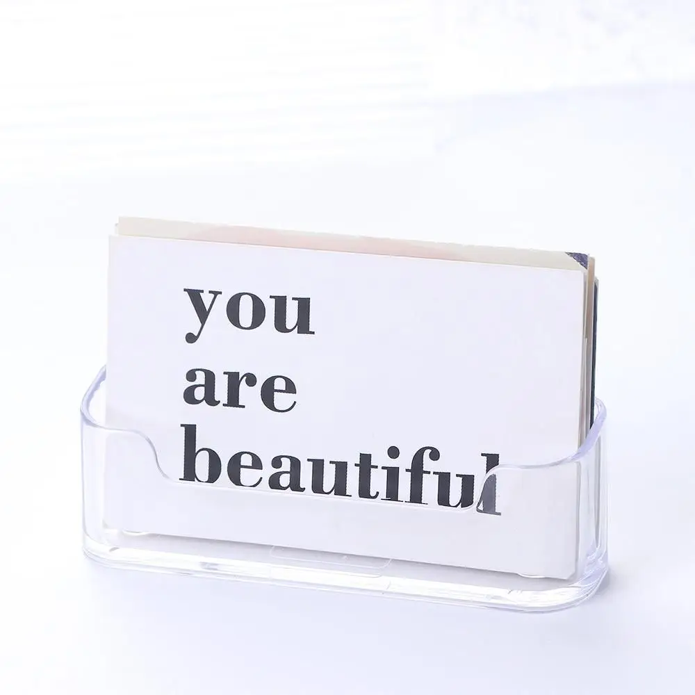 Shelf Box Memo Clip Holder Desk Storage Stand Business Card Holder Desktop Storage Box Card Display Stand Desk Business Holders