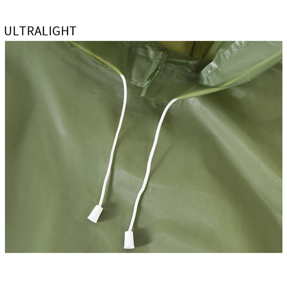

Reusable Waterproof Adult Rain Cape with Drawstring Hood Made from Thicken EVA Suitable for Outdoor Activities Travel Hiking