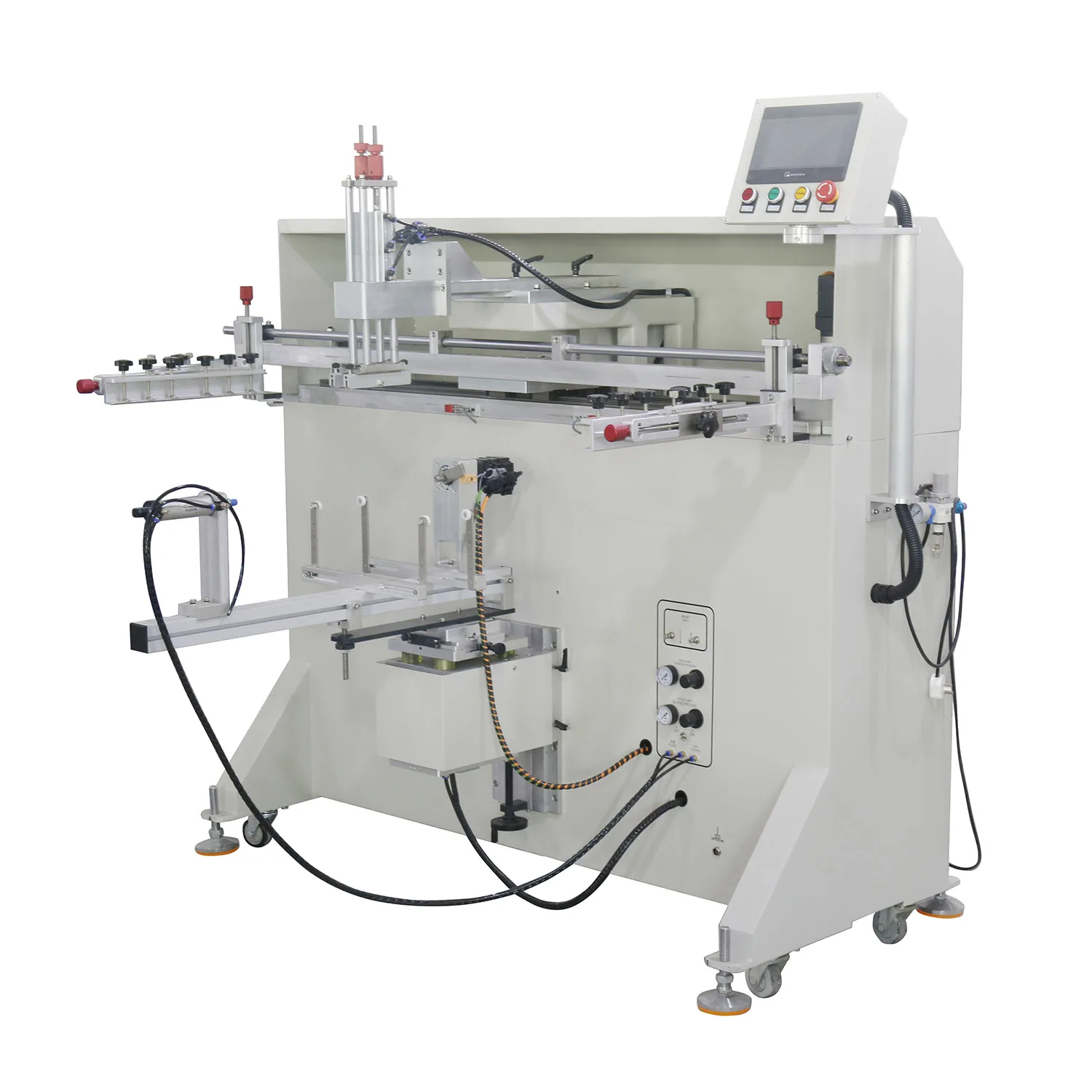 

Cylindrical Round Semi-Automatic New Single Color Silk Screen Printer Machine For Gas Can And Bucket