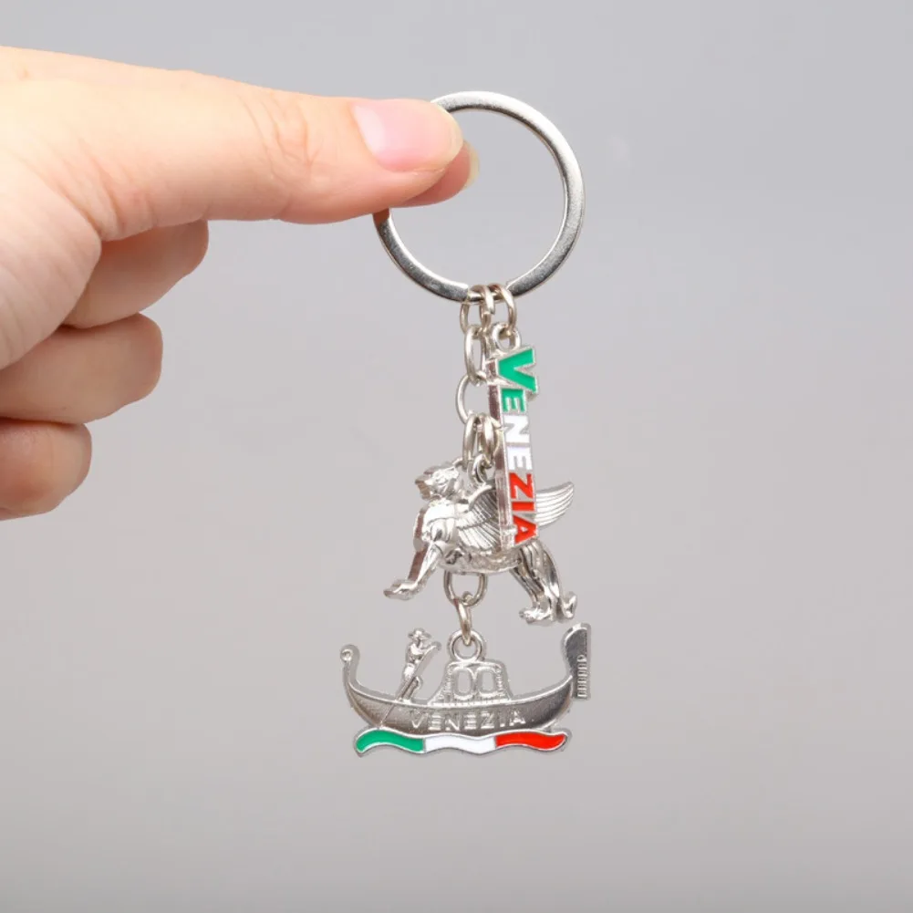 Metal Pendant Keyring Venezia Style Jewelry Charm Keychain For Car Key Chain Holder Hanging Pendant Travel Souvenirs Alloy Gifts