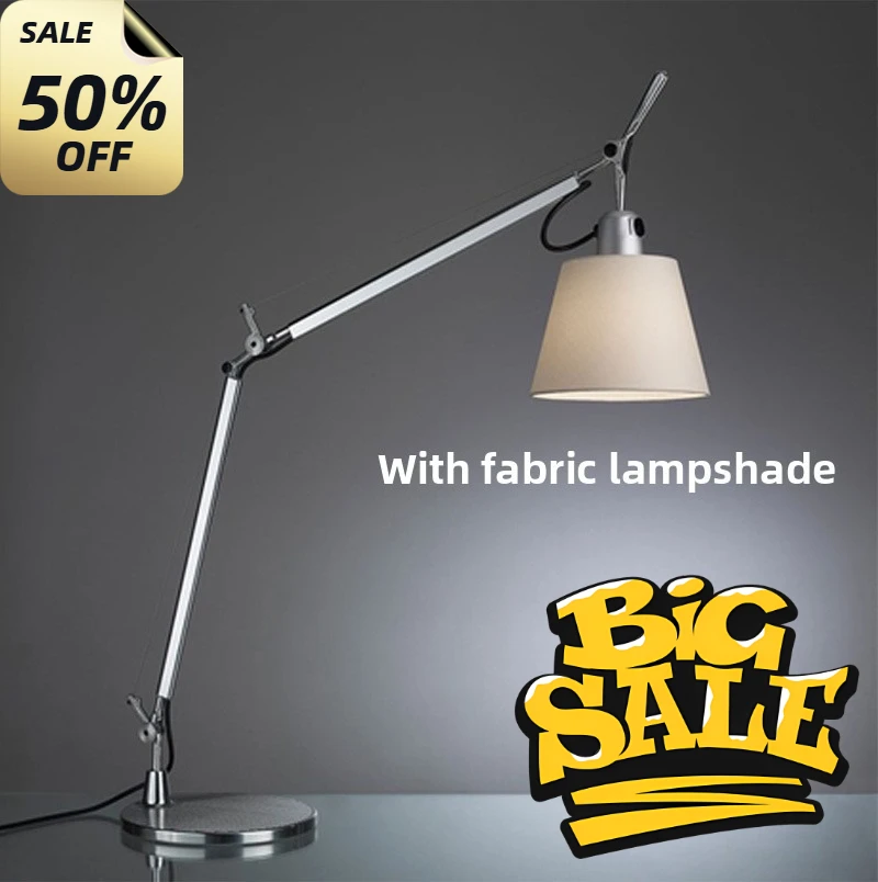 

Silver/Black Retro LED Table Lamp Nordic Adjustable Table Lamp for Bedroom Living Room Hotel Office Designer Floor Lamp