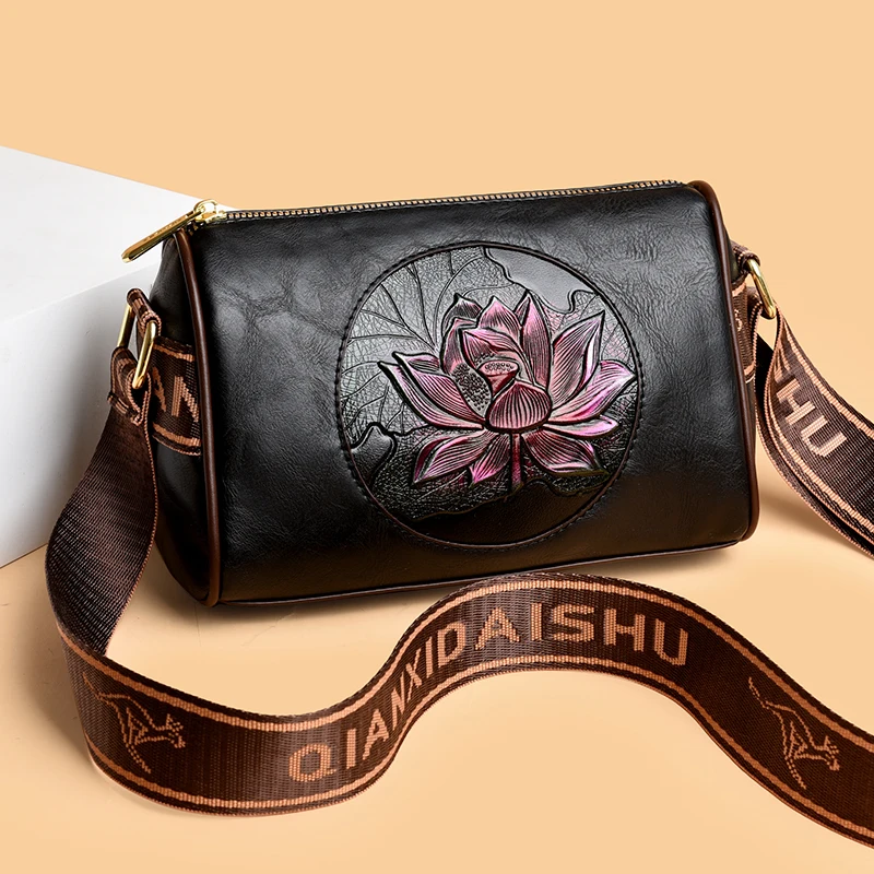 Shoulder Bag Casual Women Handbag Soft Leather Shoulder Crossbody Bags for Women New Fashion Print Ladies Messenger Tote Bag