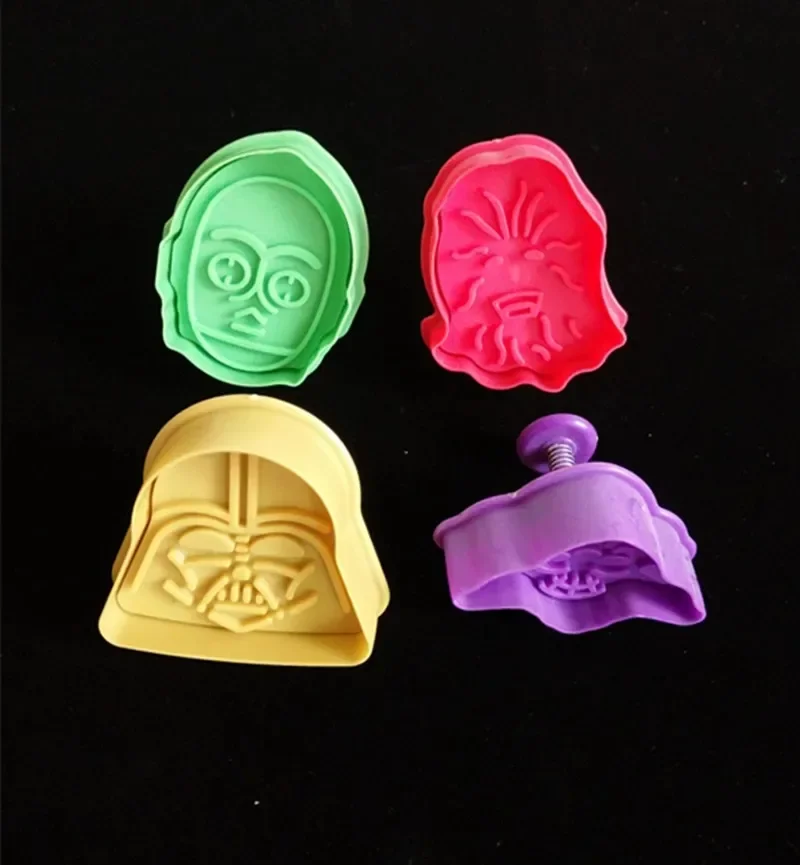 Anime 4pcs Star Wars Baby Yoda Cookie Mold Baby Yoda Anime Figure Mold DIY Baking Party Decoration Children Toy Gifts