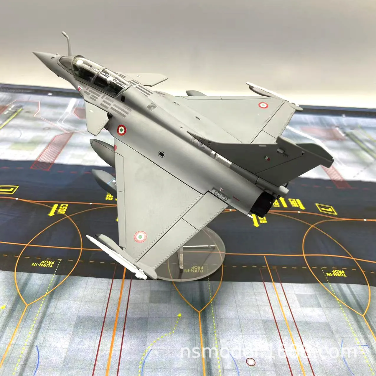 Diecast 1/72 Scale Indian Air Force Rafale B Fighter Simulation Metal Alloy Aircraft Model Collection Decoration Gift Camo Ver O