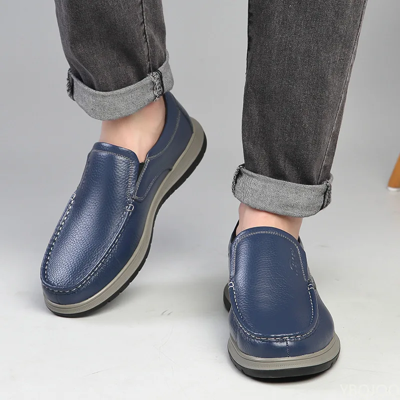 

Men's High Quality Genuine Leather Loafers Handmade Men 2026 Moccasins Walking Men Flats Casual Male Work Shoes Homme Zapatos