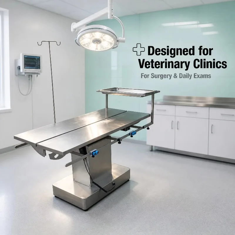 Factory Direct Professional Electric Adjustable V-Shaped Veterinary Operating Table Stainless Steel Dog Surgery Table for