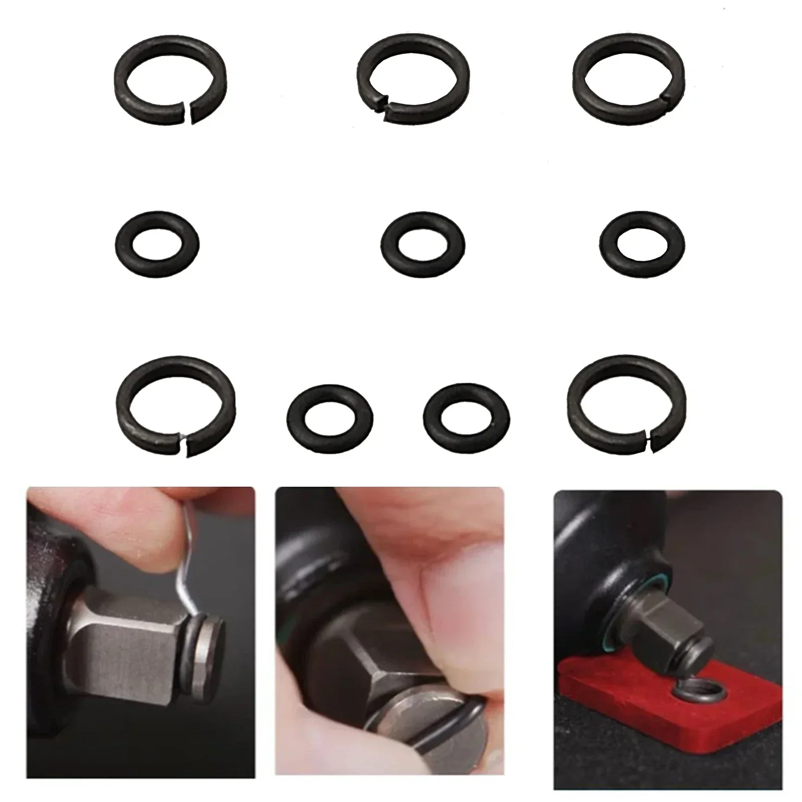 5 set di fermo per anelli con O per anello compatibile con prese per chiave pneumatica per utensili pneumatici da 3/8 1/2 3/4 1 pollice