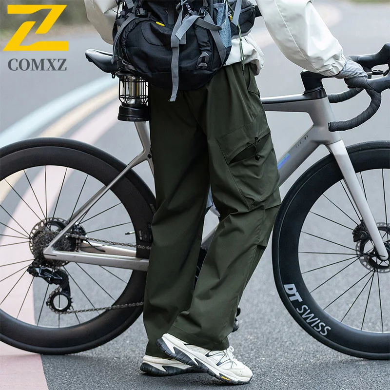 Mens Soft Cargo Pants 2025 Autumn Retro Urban Cycling Travel Sweatpants Outdoor Lightweight High End Utility Essential Trousers