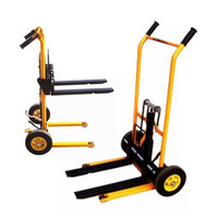 Four wheel 200kg load-bearing forklift, portable manual handling stacker, light household lift truck, folding flat tiger cart