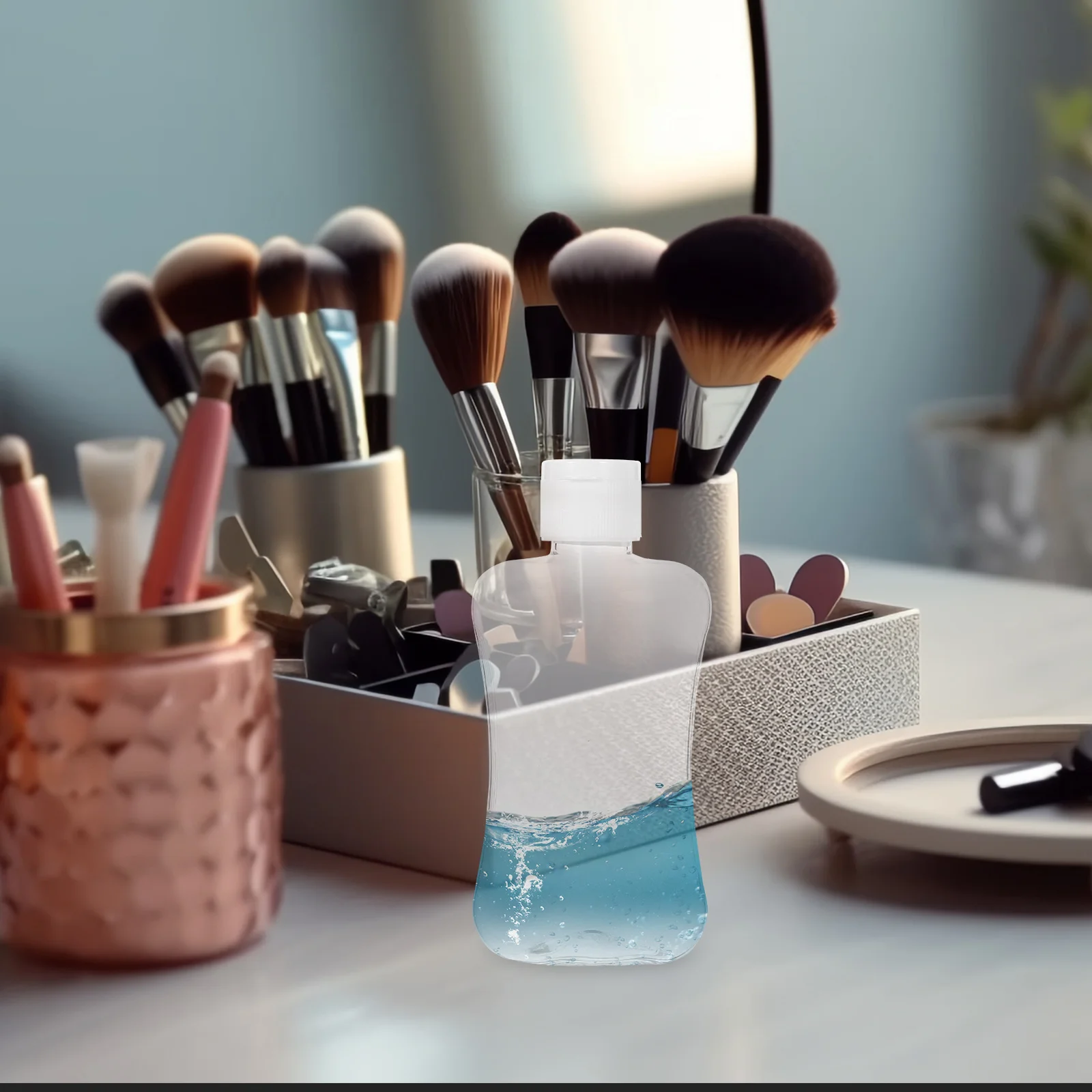 

10pcs 200ml Flip Top Bottles Round Clamshell Empty Travel Shampoo Containers Refillable Sample Bottle