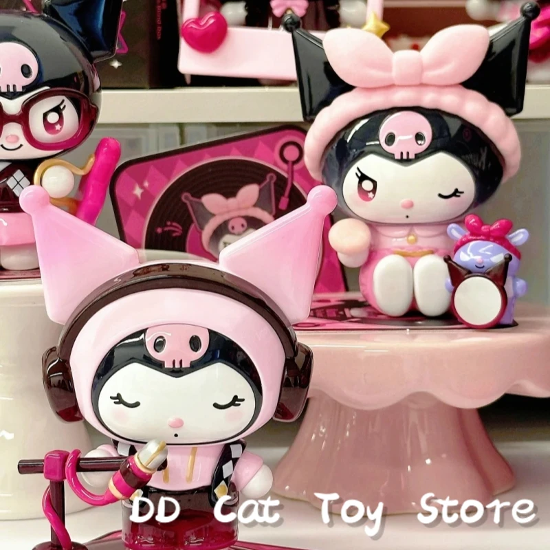 متوفر في المخزون حقيقية Toptoy سانريو كورومي إثارة المعبود سلسلة صندوق أعمى Kawaii Kuromi عمل الشكل مفاجأة صندوق عيد الميلاد هدية عيد الميلاد