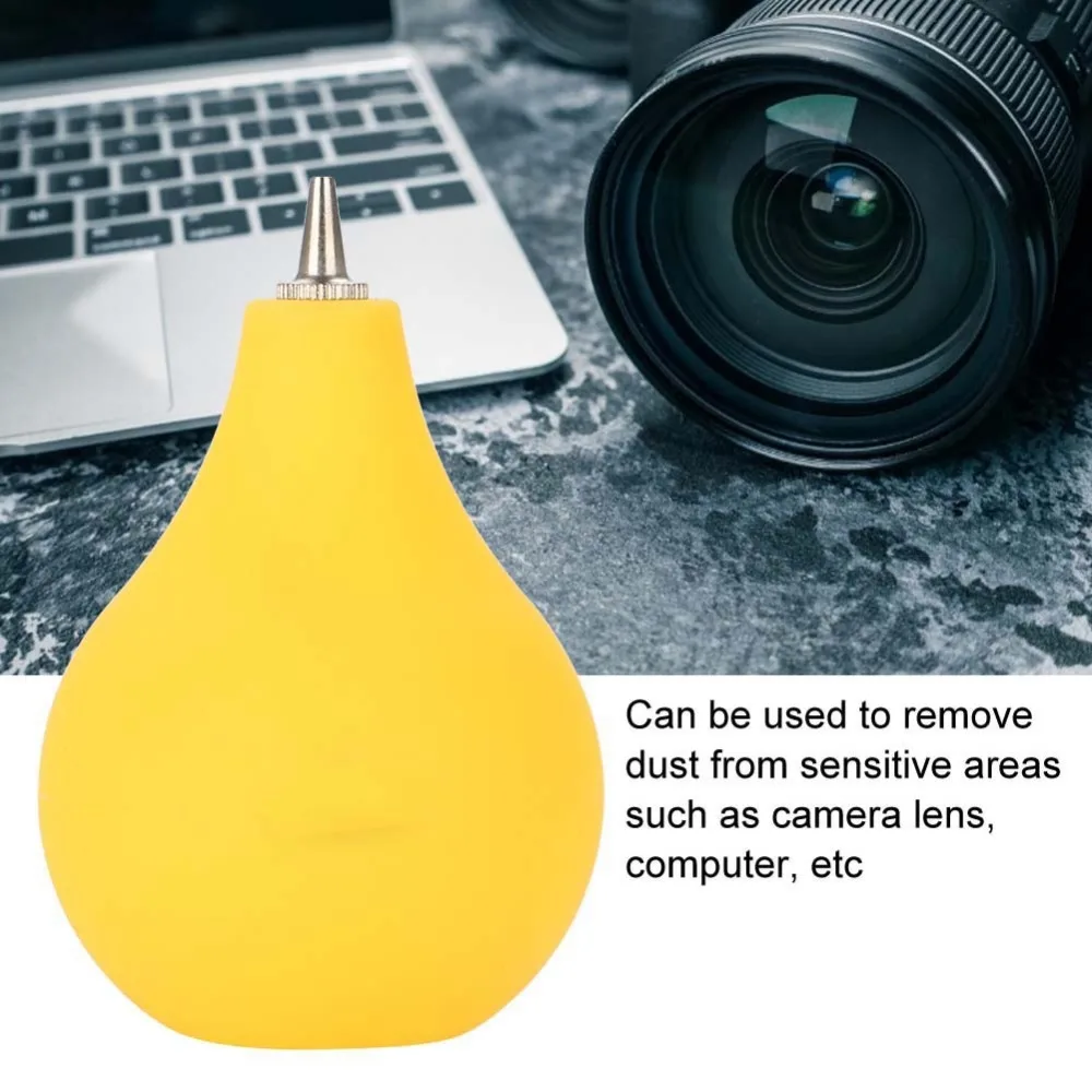 Practical Rubber Material Dust Blower Mini Size Ball Shape Cleaner Tool Yellow/Blue Color Air Blower Pump Keyboard Cleaning
