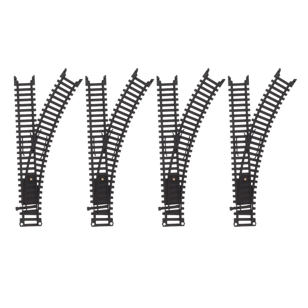 

Electric Train Tracks Black Flexible Railway Expansion Building For Kids Plastic Train Set Accessories Railroad