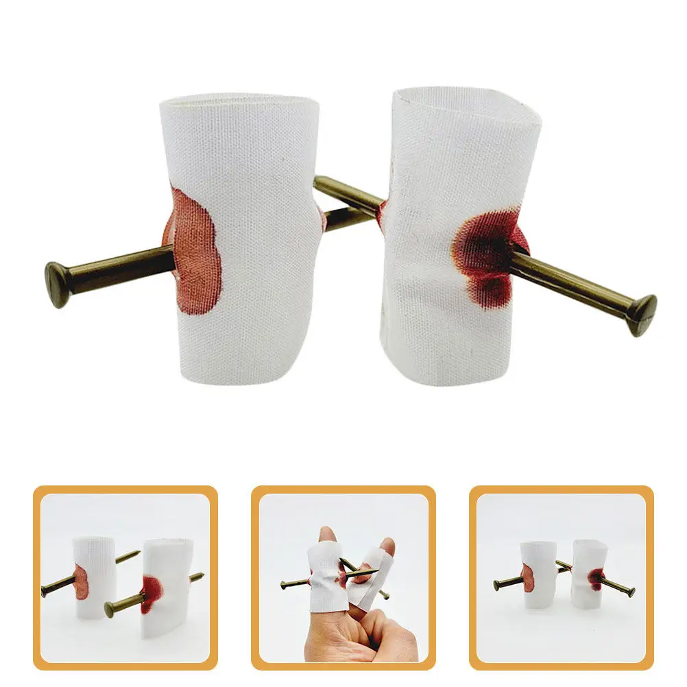 6Pcs Novelty Finger Nail Trick Prop Set Compact Travel Friendly Prank for Friends Family Parties Funny Interactive Prank Prop