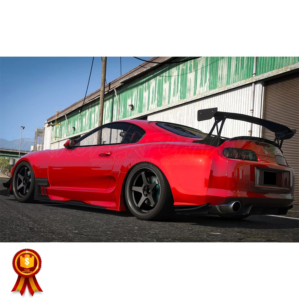 R Style Carbon Fiber Trunk Spoiler For Supra JZA80 MK4 MKIV Rear Wing