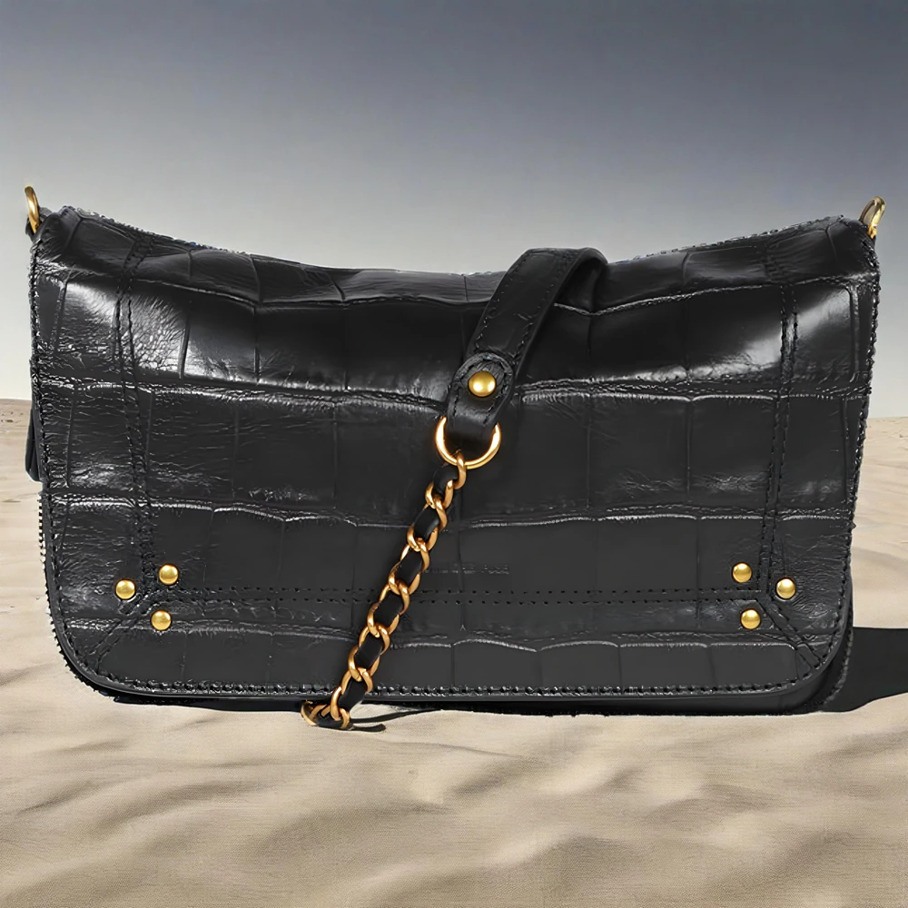 

New Women's Shoulder Bag Or Cross Bag Removable Belt Braided And In Closed With Magnetic Leather Flaps
