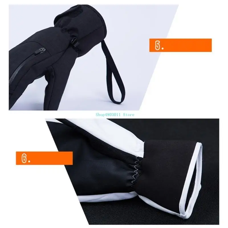 

T3LD Зимние лыжные перчатки водонепроницаемые лыжные перчатки дышащие сноубордные перчатки с карманными сенсорными перчатками