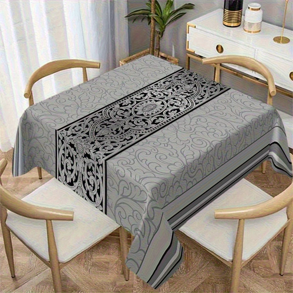 1pc European Classic Floral Tablecloth | Elegant Design with Complex Floral Pattern