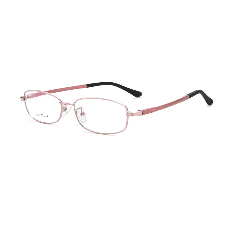 52-18 نظارات قراءة نسائية جديدة خفيفة للغاية بإطار كامل مستطيلة مضادة للزرقاء عدسات طبية مخصصة لقصر النظر الاستجماتيزم