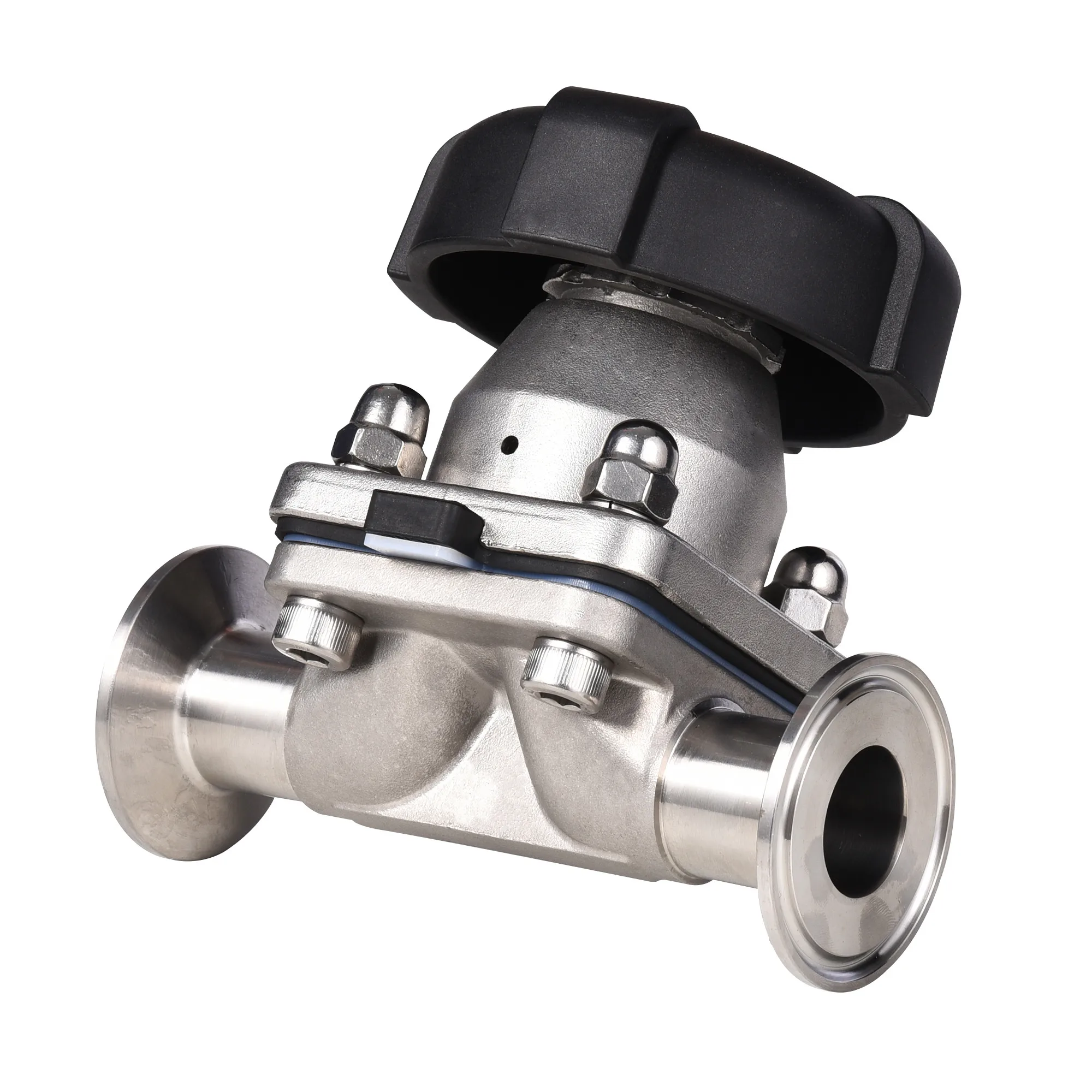 Biological Hygienic Food Grade Stainless Steel 316L Sanitary Manual Straight Tri-clamp Diaphragm Valve