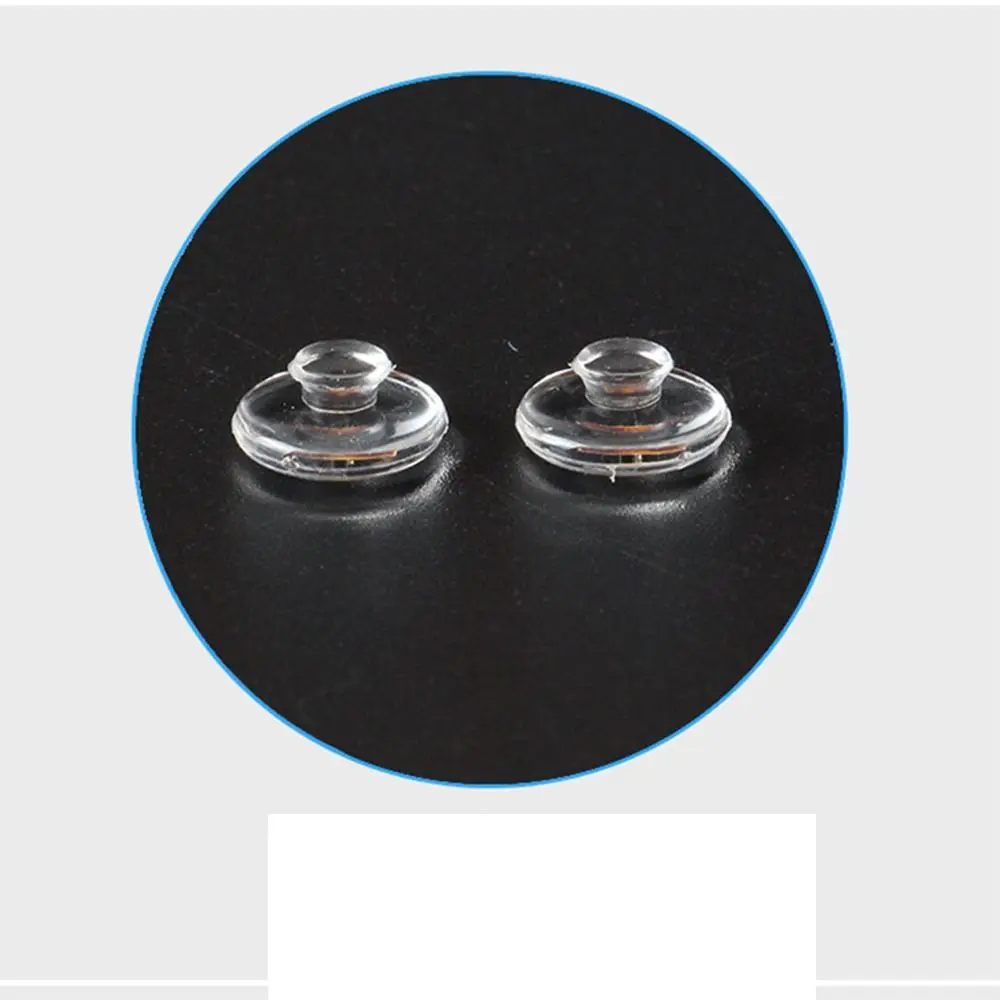 

25 Pairs Clear Anti-Slip Silicone Eyeglass Sunglass Nose Pad Round Silicone Eyeglasses Push In Nose Pads for Glasses Repairs