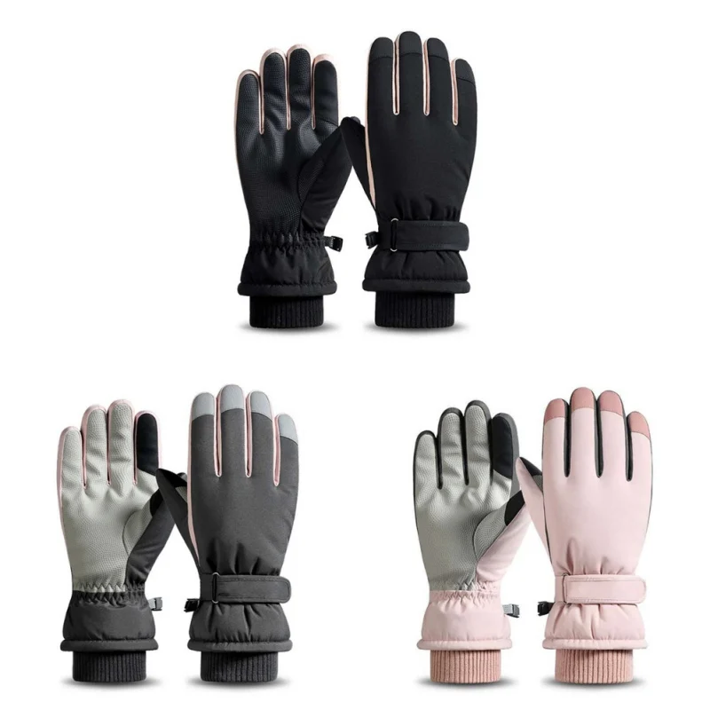 Outdoor Women Winter Ski Gloves Riding Can Touch Screen to Keep Warm And Velvet Gloves Waterproof Non-slip Gloves