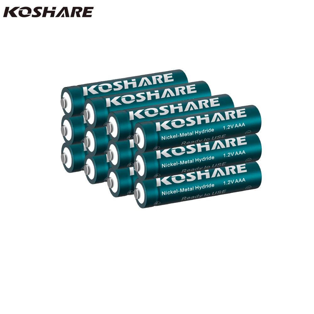 

KOSHARE 1.2V AAA300mah Nickel-Metal-Hydride High-Capacity Rechargeable Battery for Calculators Remote Controls And LED