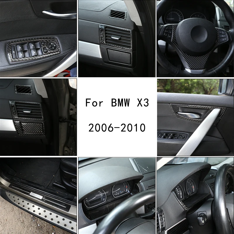 For BMW X3 E83 2006-2010 Car Styling Soft Carbon Fiber Car Interior Modification Stickers Full Set Of Interior Accessories
