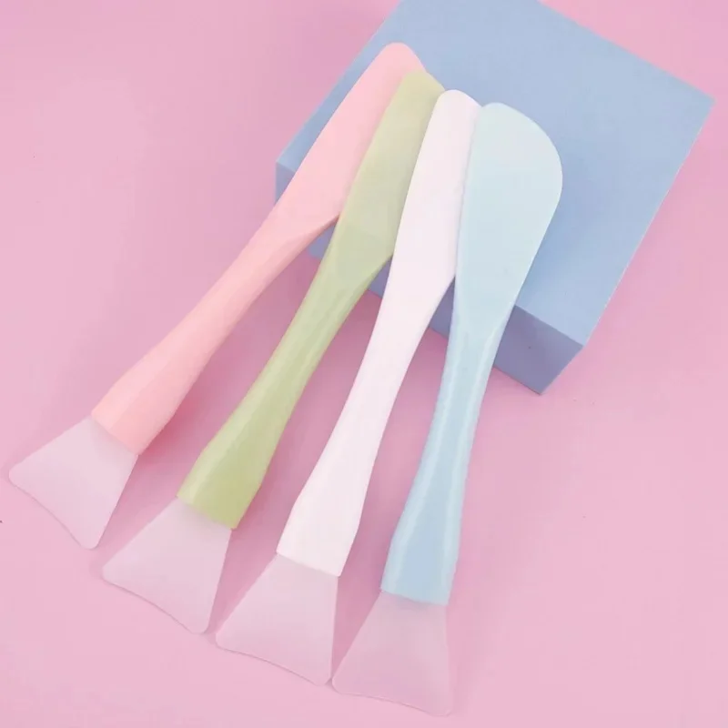 1/3pcs Silicone Facial Head Mask Brush Soft Integrated Makeup Dual-use Mud Film Brush DIY Film Adjusting Beauty Tool