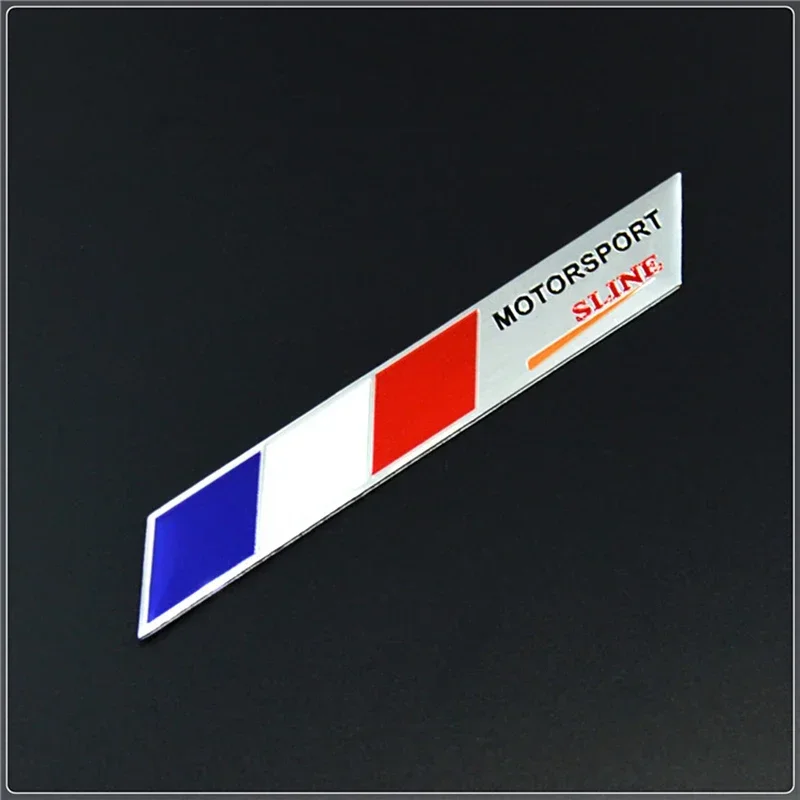 3D Aluminum France Flag Car Emblem - Peugeot, Citroen, Renault Styling Decal, Premium Auto Accessory