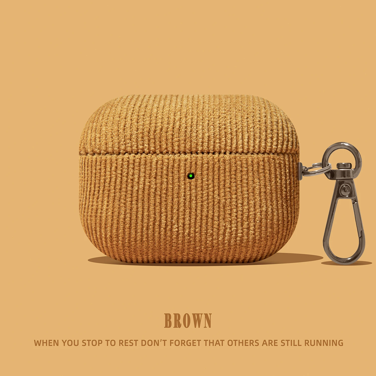 for Airpods Pro 2Luxury Corduroy Pattern New Earphone Case with Keychain Soft Leather Protective Cover for Airpods 1 2 3 Pro3