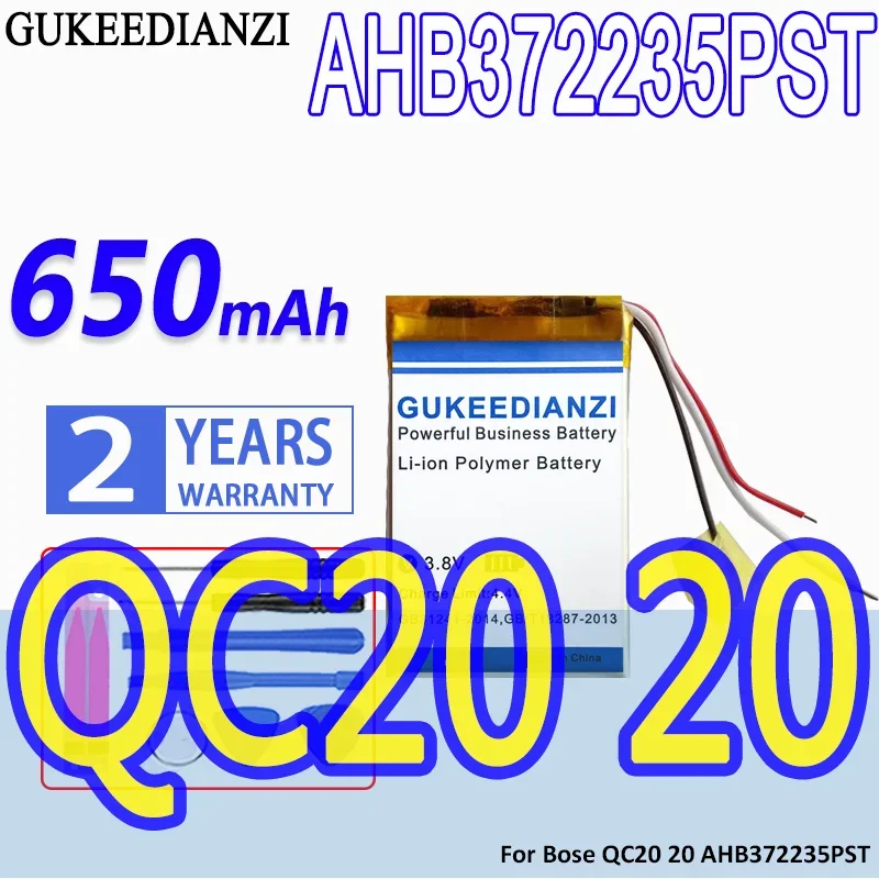 

GUKEEDIANZI Battery AHB372235PST 650mAh For dvr GPS mp3 car PR-452035 for Bose QC20 502035 Batteries