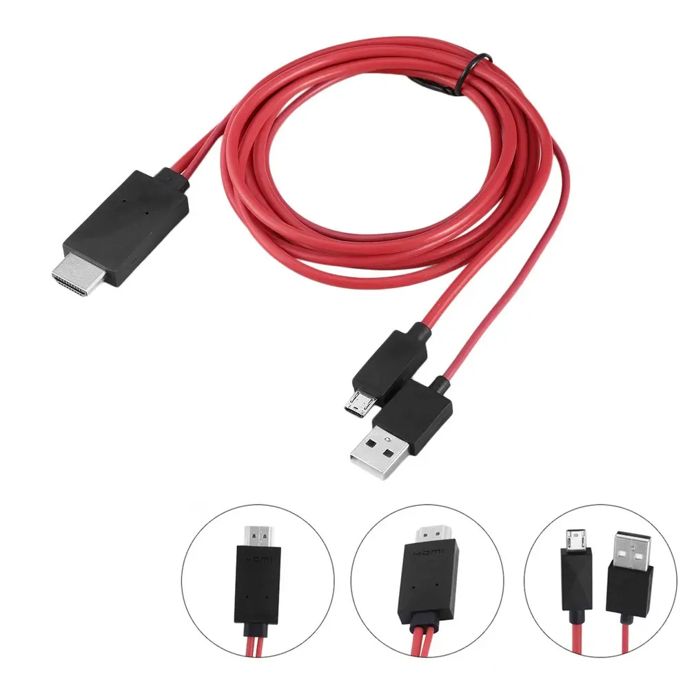 

Micro USB To HDMI-compatible Cable Converter 1080P MHL HDTV Cable Adapter For Samsung For Huawei For Sony For HTC Dropshipping