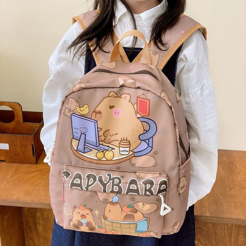 Students Schoolbag Tutoring Bag Large Capacity Knapsack Waterproof Outdoor Travel Backpack Tote Gift