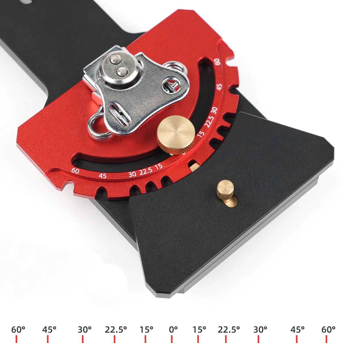 Adjustable Angle Track Saw Square,with -60° to 60° Quick Positive Angle Stop,Guide Rail Square Compatible Includes Protractor