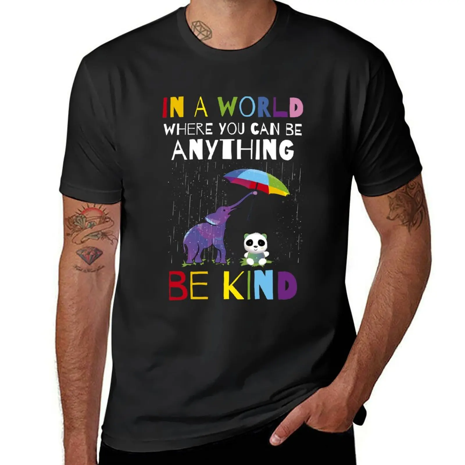 

Autism Awareness -In A World Where You Can Be Anything Be Kind T-Shirt oversizeds summer tops Short sleeve tee mens clothing