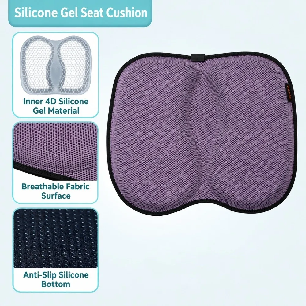 Four Seasons Cooling Gel Cushion Breathable Ergonomic Car Cooling Seat Pad Waist Support Portable Seat Cushion Travel